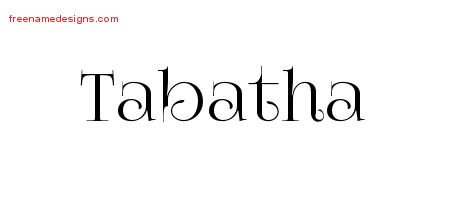 Tabatha Vintage Name Tattoo Designs