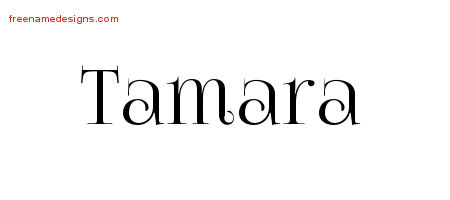 Tamara Vintage Name Tattoo Designs