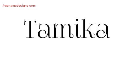 Tamika Vintage Name Tattoo Designs