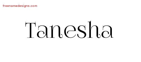Tanesha Vintage Name Tattoo Designs