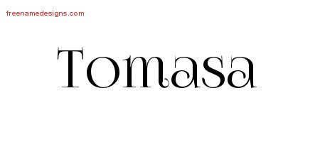 Tomasa Vintage Name Tattoo Designs