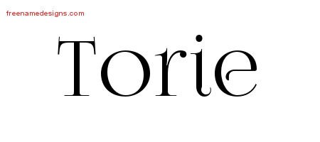 Torie Vintage Name Tattoo Designs