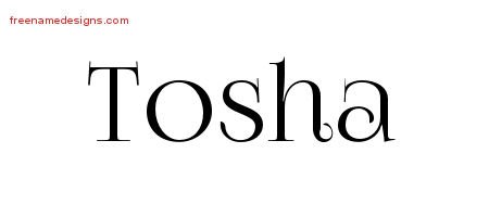 Tosha Vintage Name Tattoo Designs