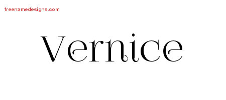 Vernice Vintage Name Tattoo Designs