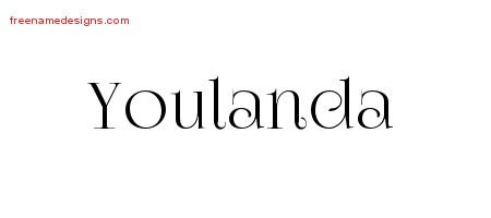Youlanda Vintage Name Tattoo Designs