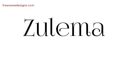 Zulema Vintage Name Tattoo Designs