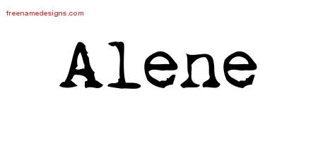 Alene Vintage Writer Name Tattoo Designs
