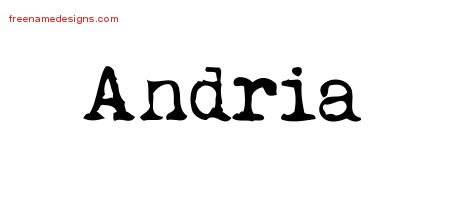 Andria Vintage Writer Name Tattoo Designs
