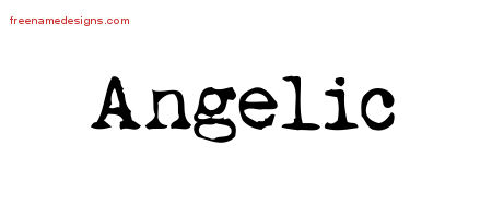 Angelic Vintage Writer Name Tattoo Designs