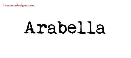 Arabella Vintage Writer Name Tattoo Designs