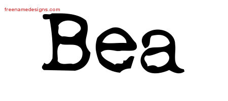 Bea Vintage Writer Name Tattoo Designs