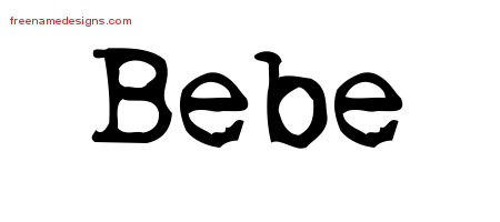 Bebe Vintage Writer Name Tattoo Designs