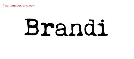 Brandi Vintage Writer Name Tattoo Designs