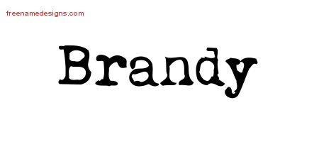 Brandy Vintage Writer Name Tattoo Designs