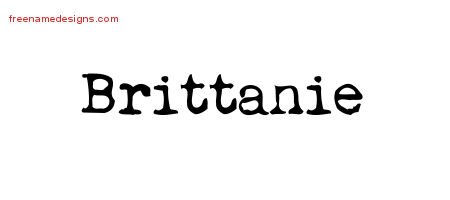 Brittanie Vintage Writer Name Tattoo Designs