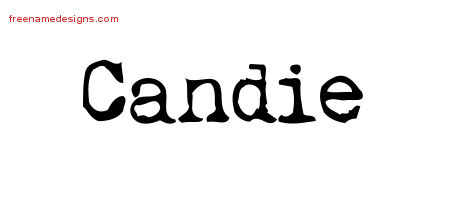 Candie Vintage Writer Name Tattoo Designs