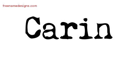 Carin Vintage Writer Name Tattoo Designs