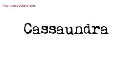 Cassaundra Vintage Writer Name Tattoo Designs