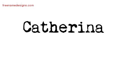 Catherina Vintage Writer Name Tattoo Designs