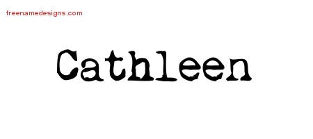 Cathleen Vintage Writer Name Tattoo Designs