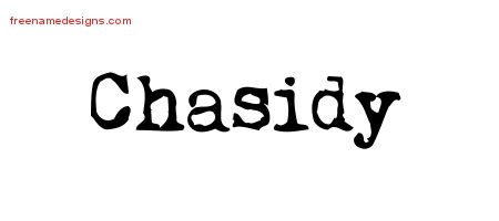 Chasidy Vintage Writer Name Tattoo Designs