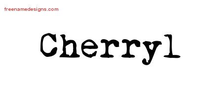 Cherryl Vintage Writer Name Tattoo Designs