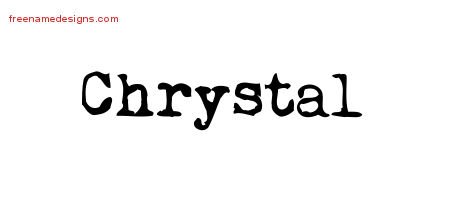 Chrystal Vintage Writer Name Tattoo Designs