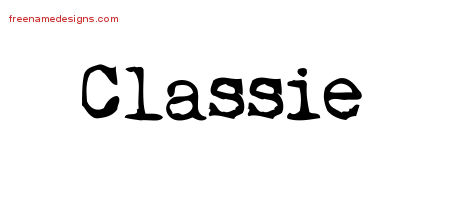 Classie Vintage Writer Name Tattoo Designs