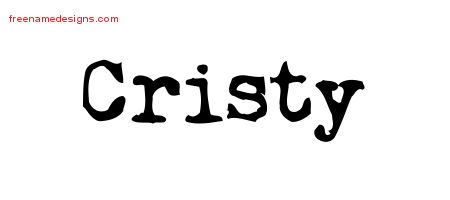Cristy Vintage Writer Name Tattoo Designs