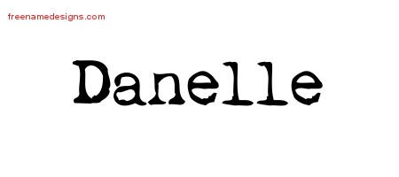 Danelle Vintage Writer Name Tattoo Designs