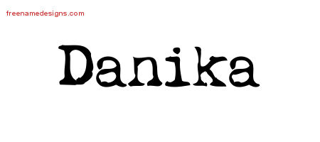 Danika Vintage Writer Name Tattoo Designs
