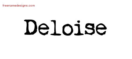 Deloise Vintage Writer Name Tattoo Designs