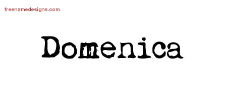 Domenica Vintage Writer Name Tattoo Designs
