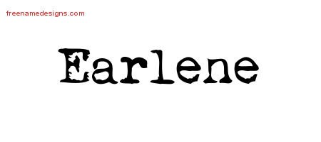 Earlene Vintage Writer Name Tattoo Designs