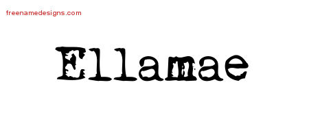 Ellamae Vintage Writer Name Tattoo Designs