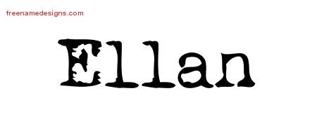 Ellan Vintage Writer Name Tattoo Designs