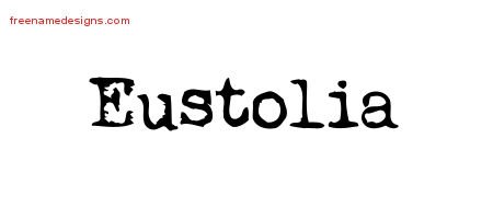 Eustolia Vintage Writer Name Tattoo Designs
