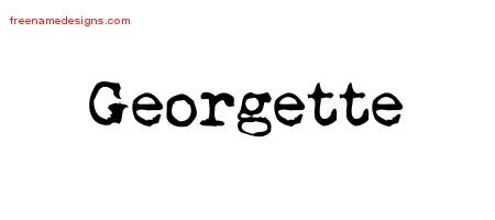 Georgette Vintage Writer Name Tattoo Designs