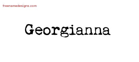 Georgianna Vintage Writer Name Tattoo Designs