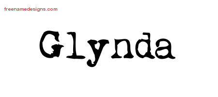 Glynda Vintage Writer Name Tattoo Designs