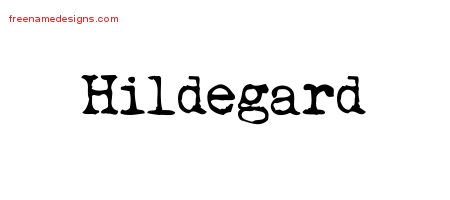 Hildegard Vintage Writer Name Tattoo Designs