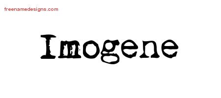 Imogene Vintage Writer Name Tattoo Designs