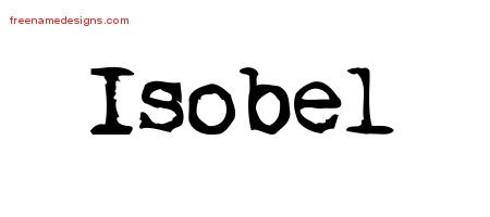 Isobel Vintage Writer Name Tattoo Designs