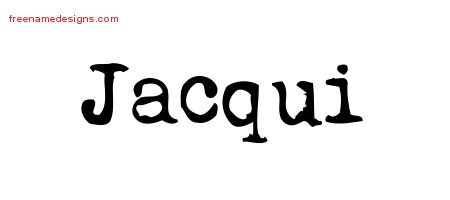 Jacqui Vintage Writer Name Tattoo Designs