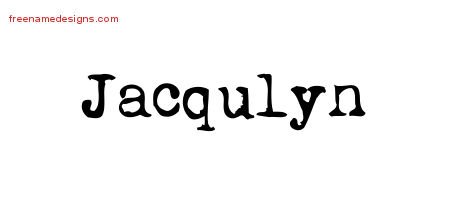 Jacqulyn Vintage Writer Name Tattoo Designs