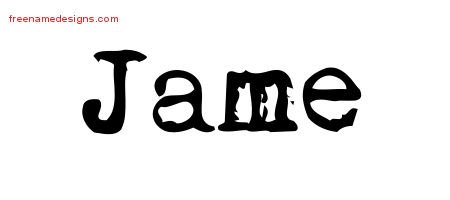 Jame Vintage Writer Name Tattoo Designs
