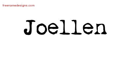 Joellen Vintage Writer Name Tattoo Designs