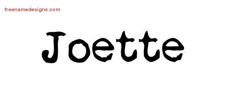 Joette Vintage Writer Name Tattoo Designs