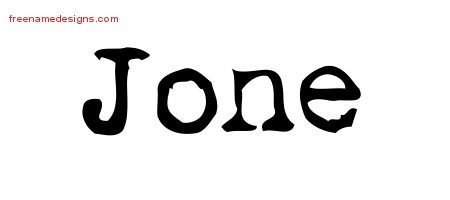 Jone Vintage Writer Name Tattoo Designs
