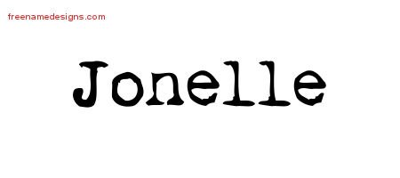 Jonelle Vintage Writer Name Tattoo Designs